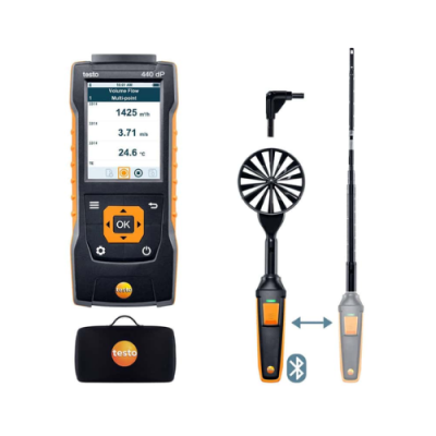 Bộ Máy Đo Lưu Lượng Không Khí 1 (Bluetooth) Testo 440Dp 0563 4409