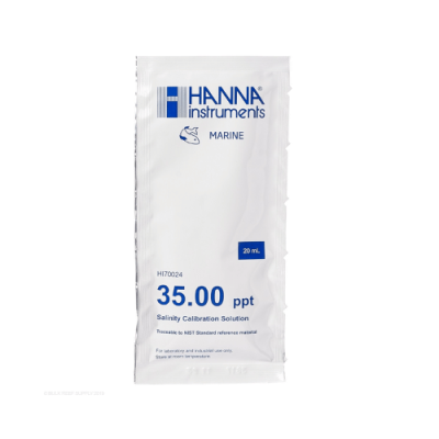 Dung Dịch Hiệu Chuẩn NaCl 35.00 gL (ppt), Hộp 25 gói 20mL HI70024P